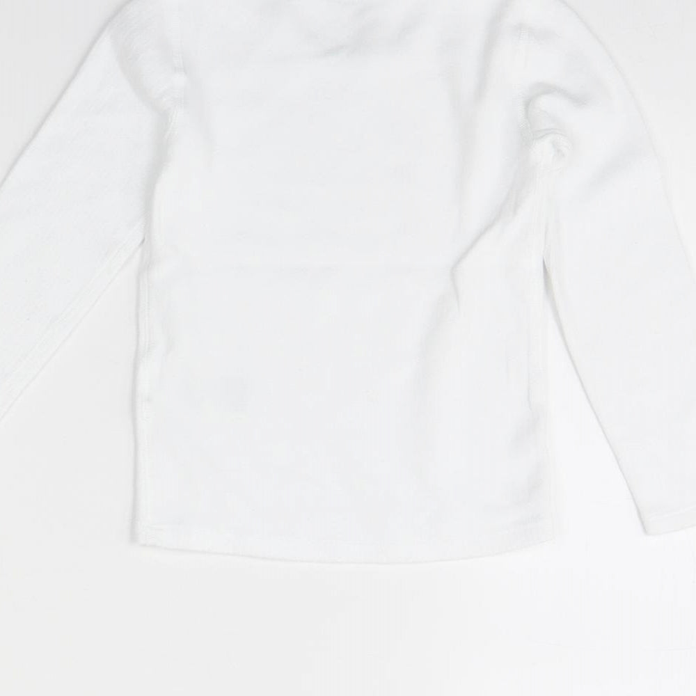 m&s Girls White Basic T-Shirt Size 3 Years