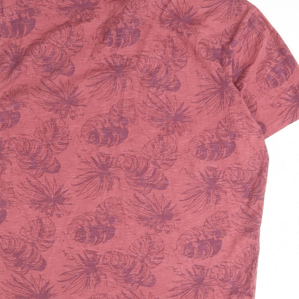George Girls Red Floral Basic Polo Size XL