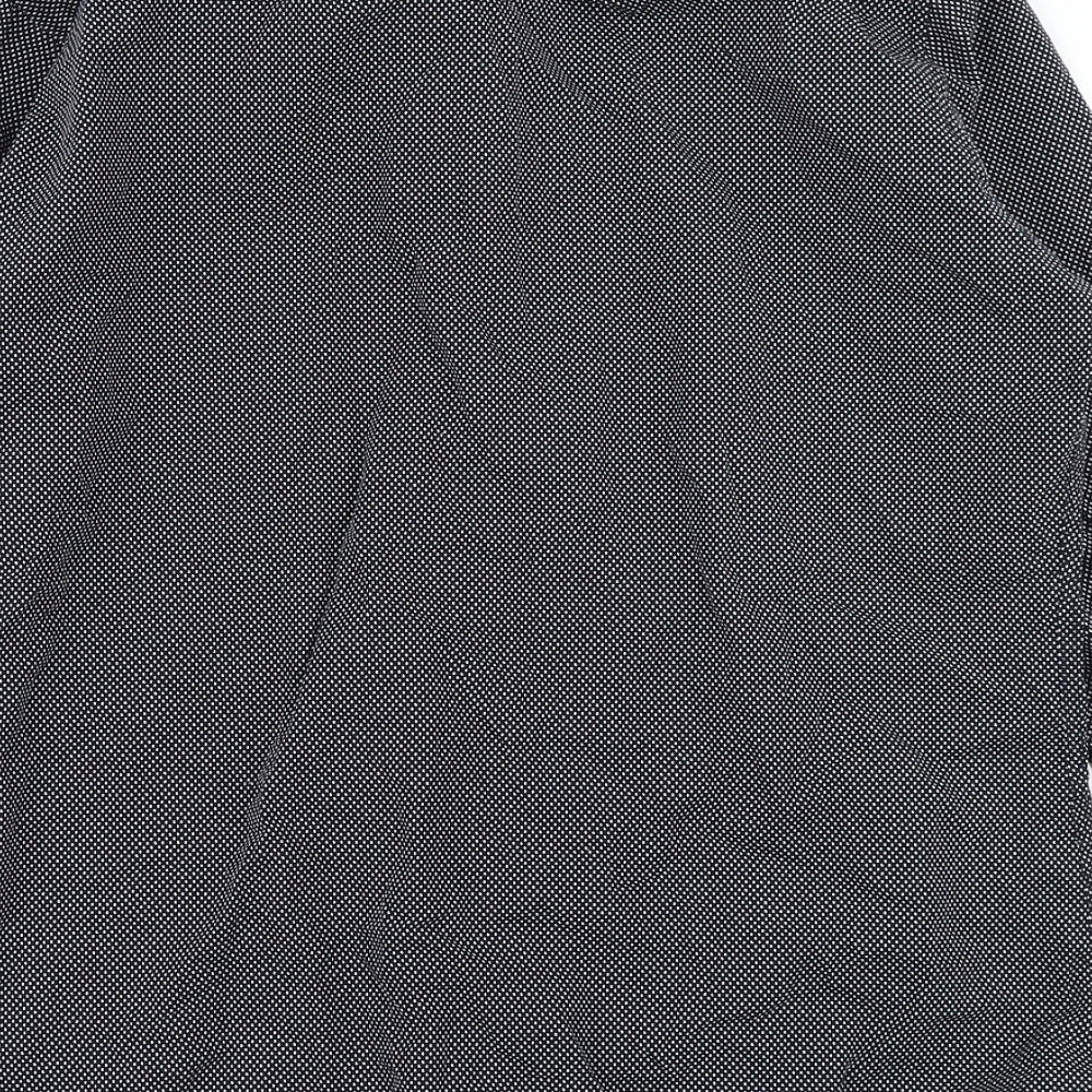 NEXT Mens Black Polka Dot Button-Up Size L