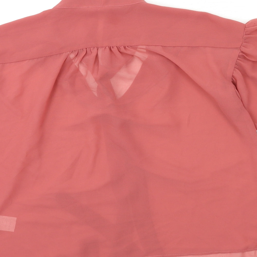 ALL ABOUT YOU Womens Pink Basic Blouse Size S