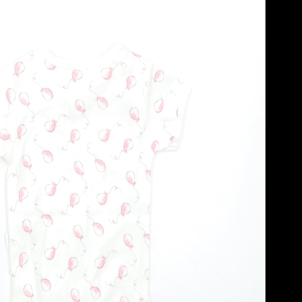 Watch me grow Baby White Geometric Babygrow One-Piece Size 0-3 Months