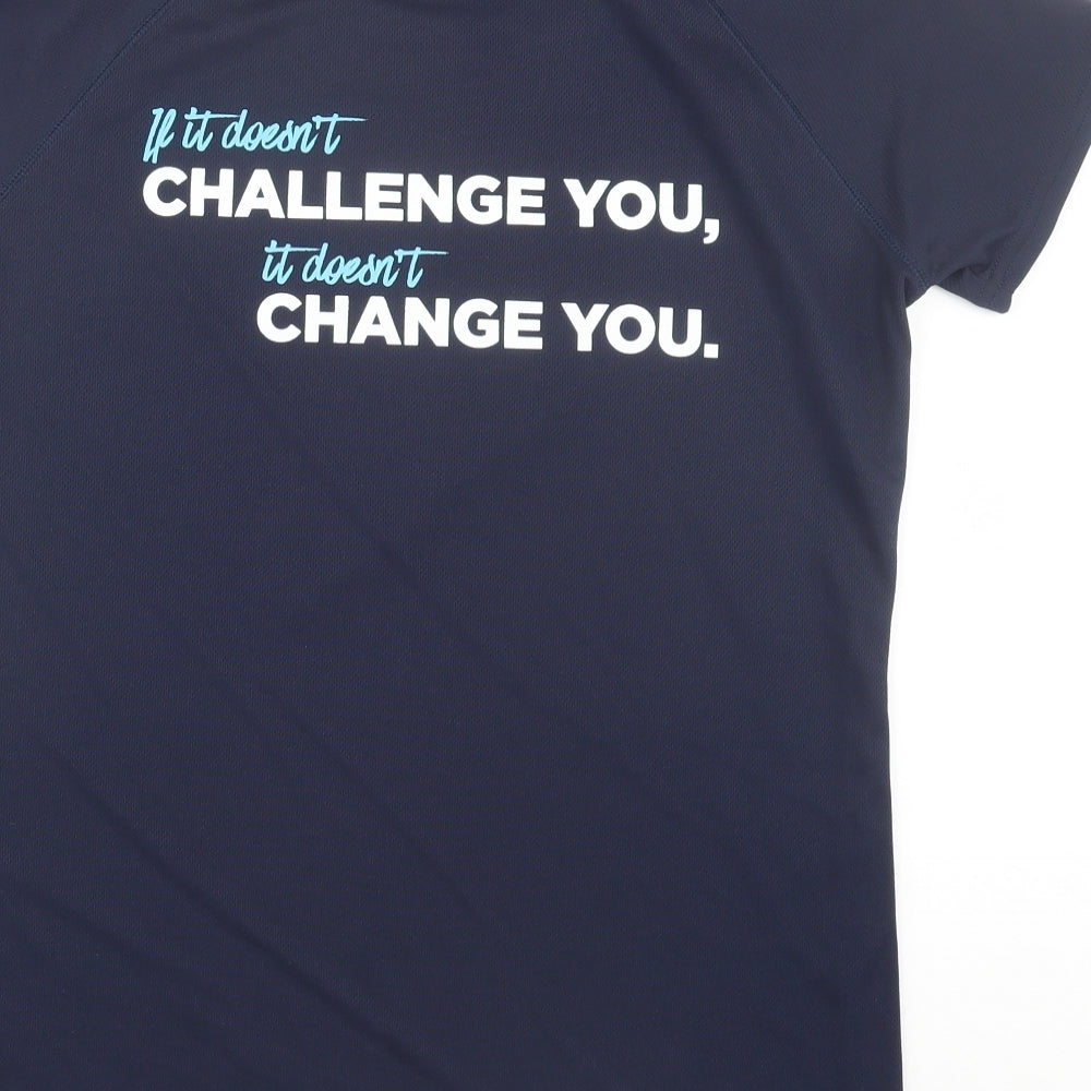 Fruit of the Loom Womens Blue Basic T-Shirt Size L