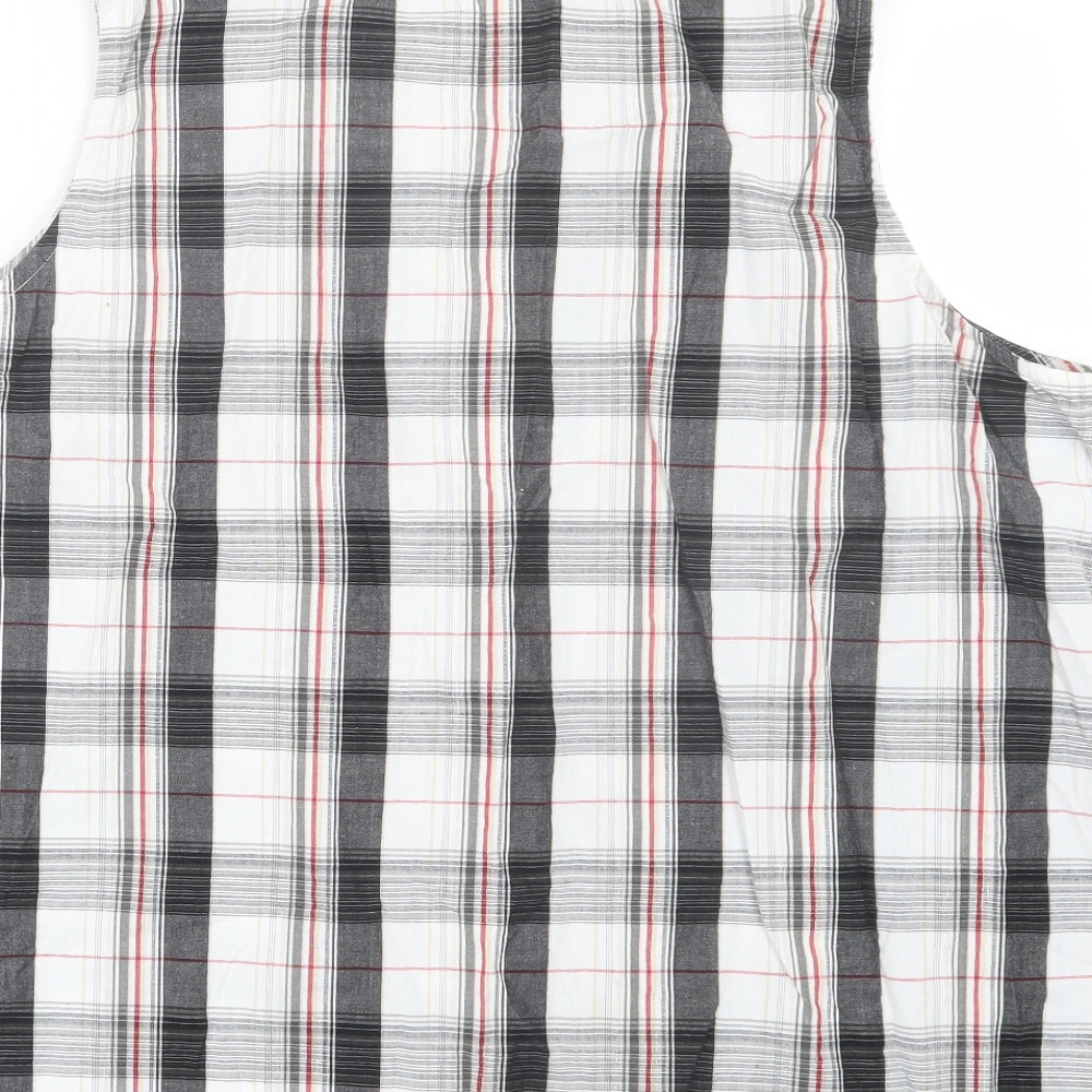 Preworn Womens Multicoloured Plaid Basic Button-Up Size XL