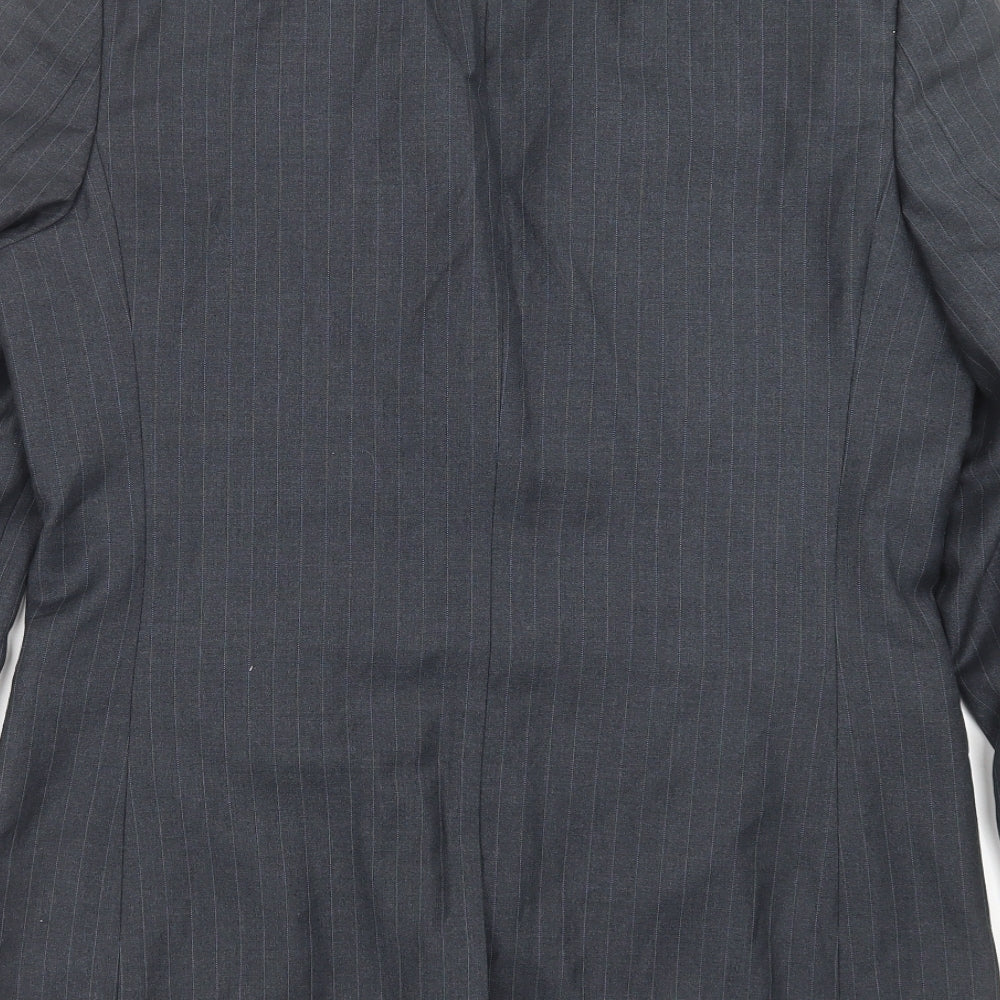 George Mens Blue Striped Jacket Suit Jacket Size 36