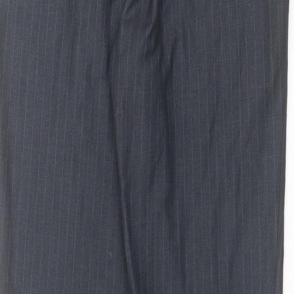 George Mens Blue Striped Trousers Size 32 in L28 in