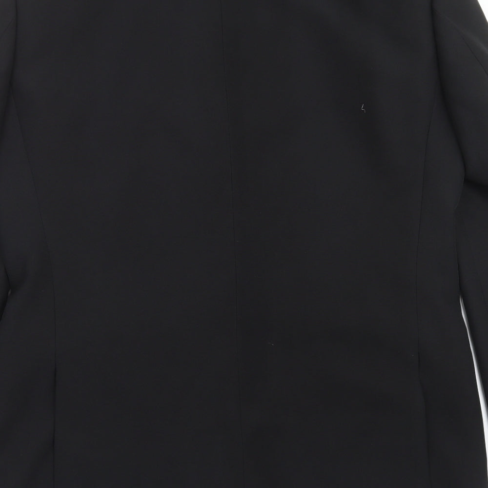 1860 Menswear Mens Black Jacket Suit Jacket Size 40