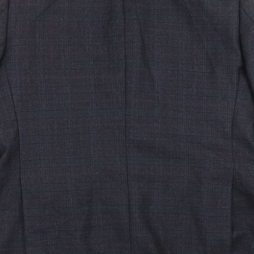 ALFREDO Mens Blue Check Jacket Suit Jacket Size 46