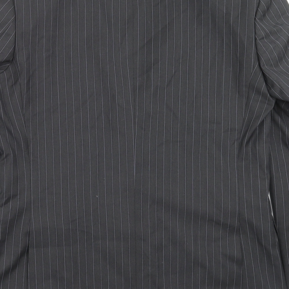 Red Herring Mens Grey Striped Jacket Suit Jacket Size 38