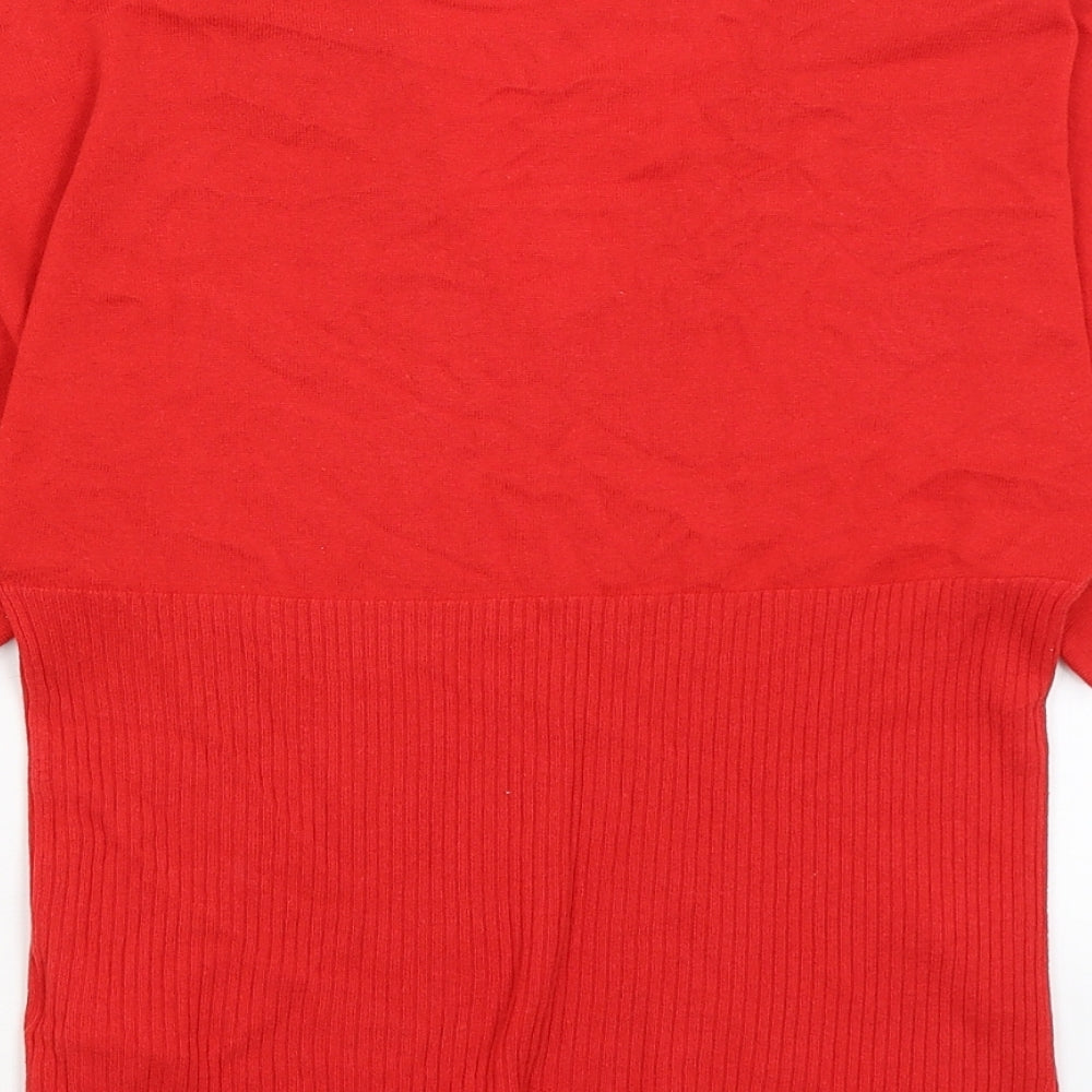 Monsoon Womens Red Basic T-Shirt Size 10