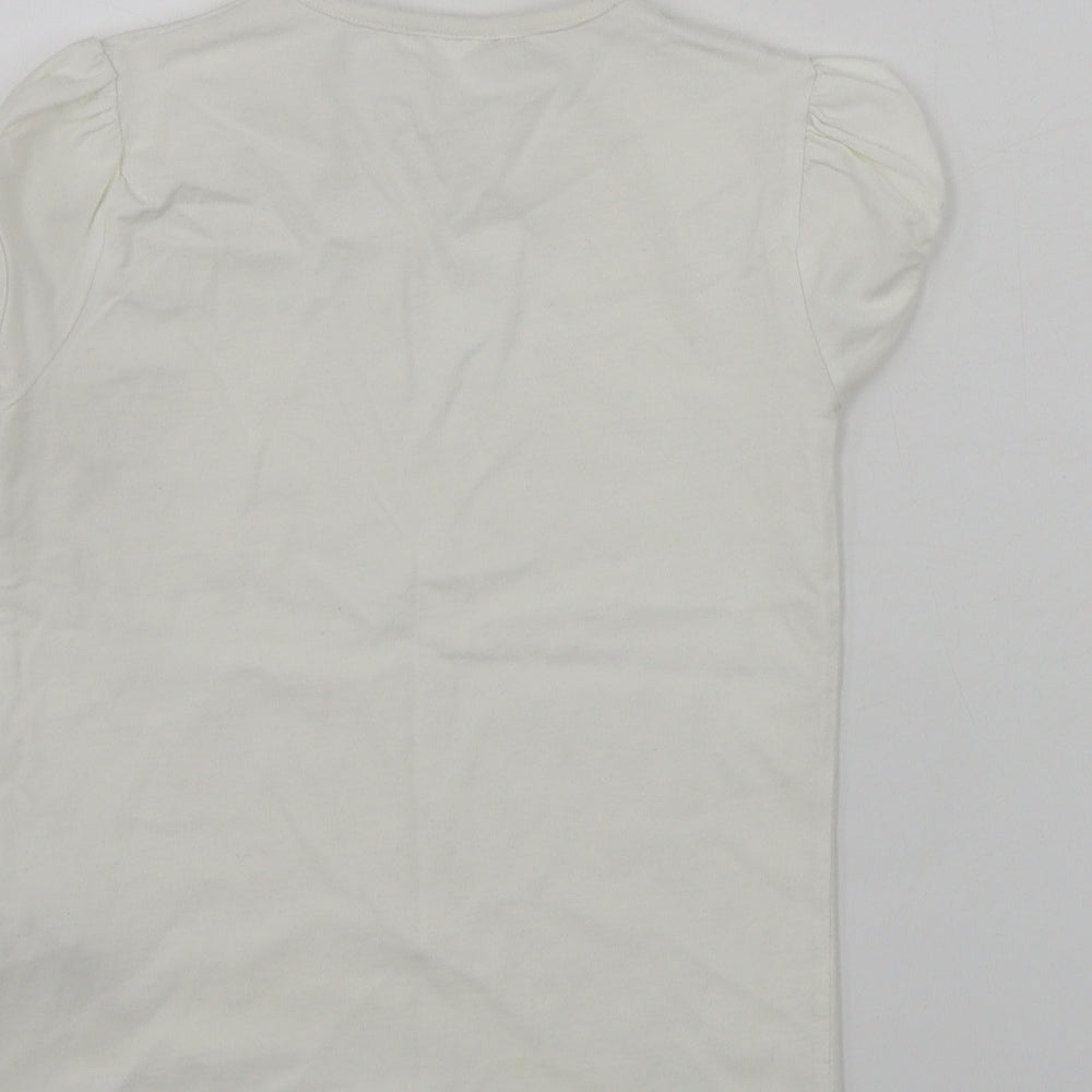 NEXT Girls White Basic T-Shirt Size 6 Years
