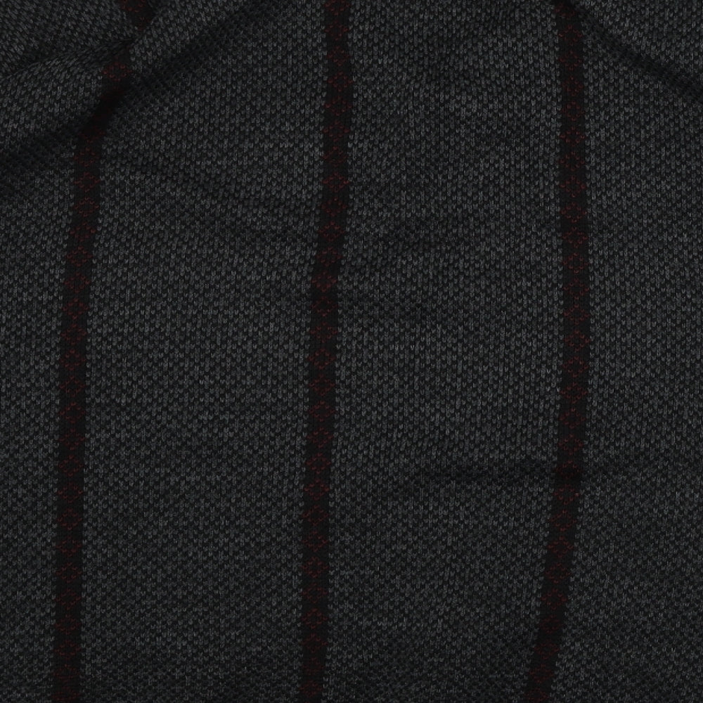 CIRCA Mens Grey Striped Pullover Jumper Size L