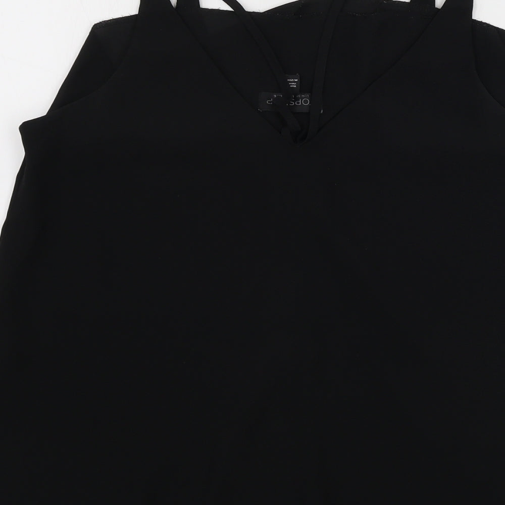 Topshop Womens Black Basic Tank Size 6