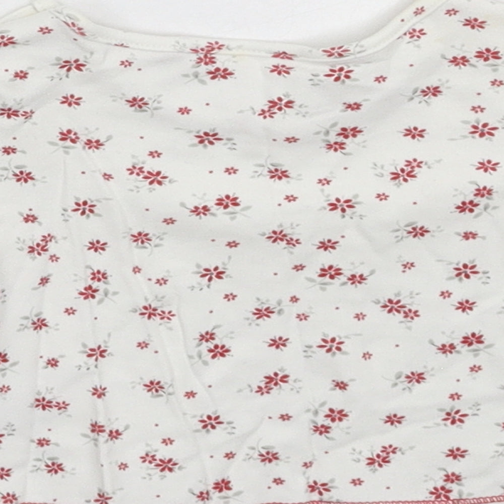 NEXT Baby White Floral Basic T-Shirt Size 0-3 Months