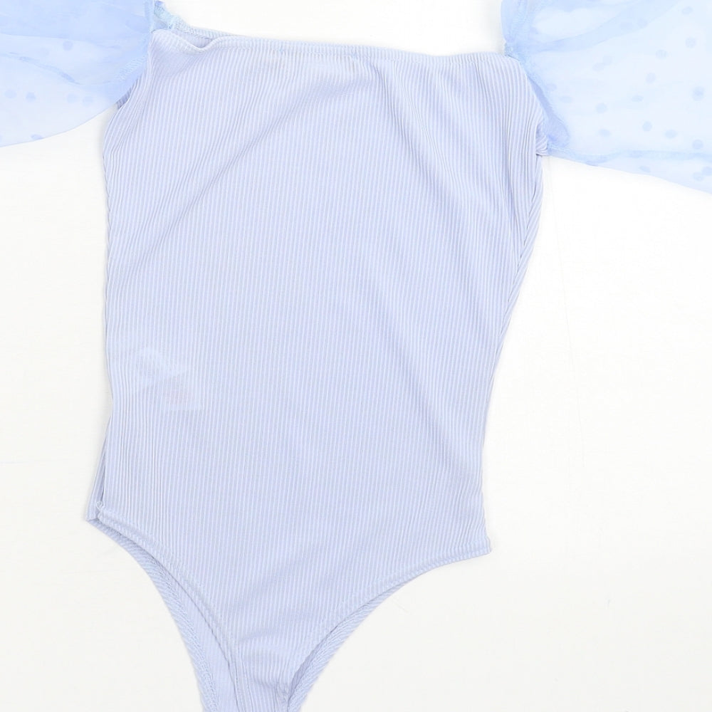 PRETTYLITTLETHING Womens Blue Bodysuit One-Piece Size 6