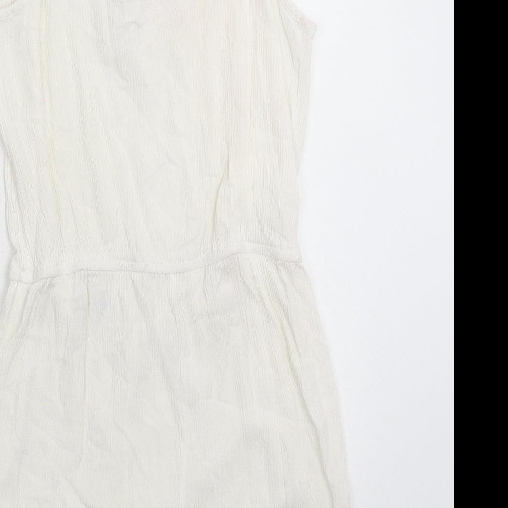 Atmosphere Womens White Jumpsuit One-Piece Size 8