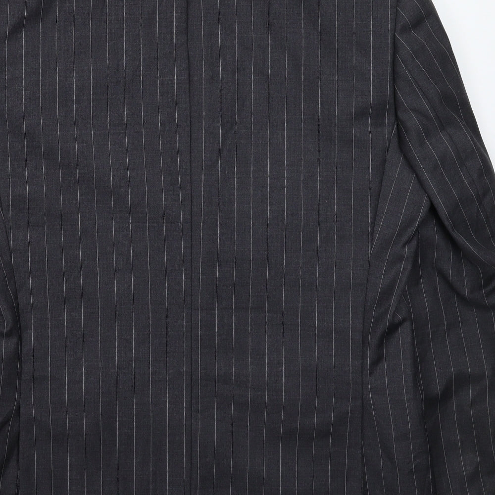 Samuel Windsor Mens Grey Striped Jacket Suit Jacket Size 40