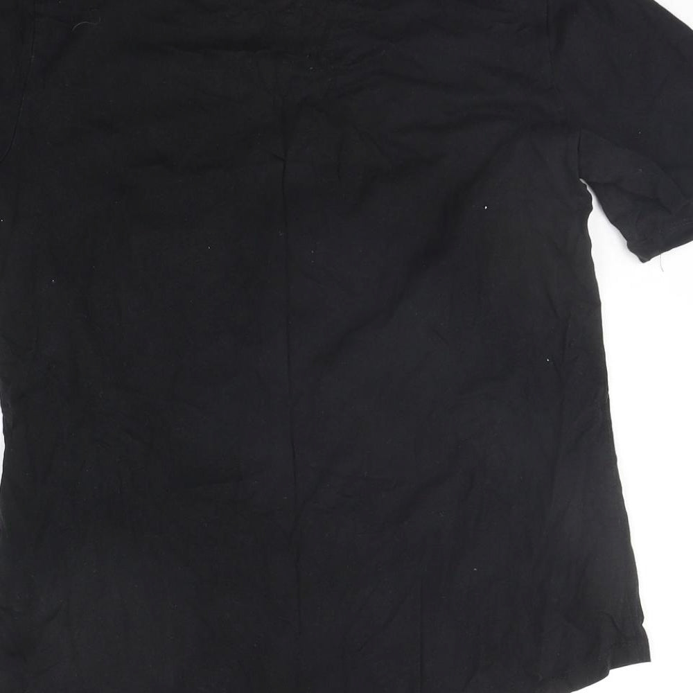 Preworn Womens Black Basic T-Shirt Size S