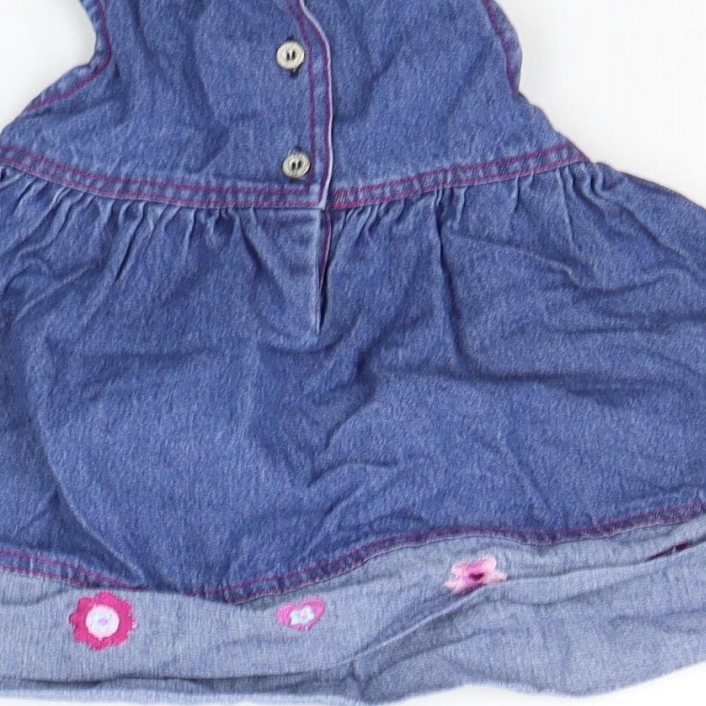 Cherokee Baby Blue Floral A-Line Size 3-6 Months