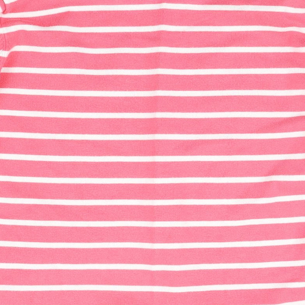 Hepburn Womens Pink Striped Pullover Jumper Size L
