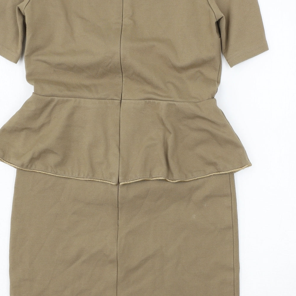 Envy Womens Brown Jersey Shift Size M