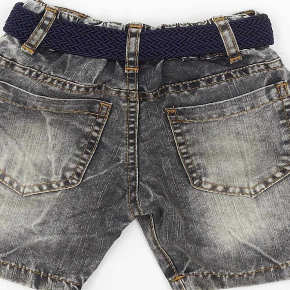 Preworn Boys Grey Denim Cropped Jeans Size 12 Months