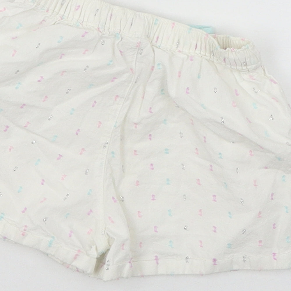 TU Girls White Polka Dot Cami Pyjama Pants Size 2-3 Years