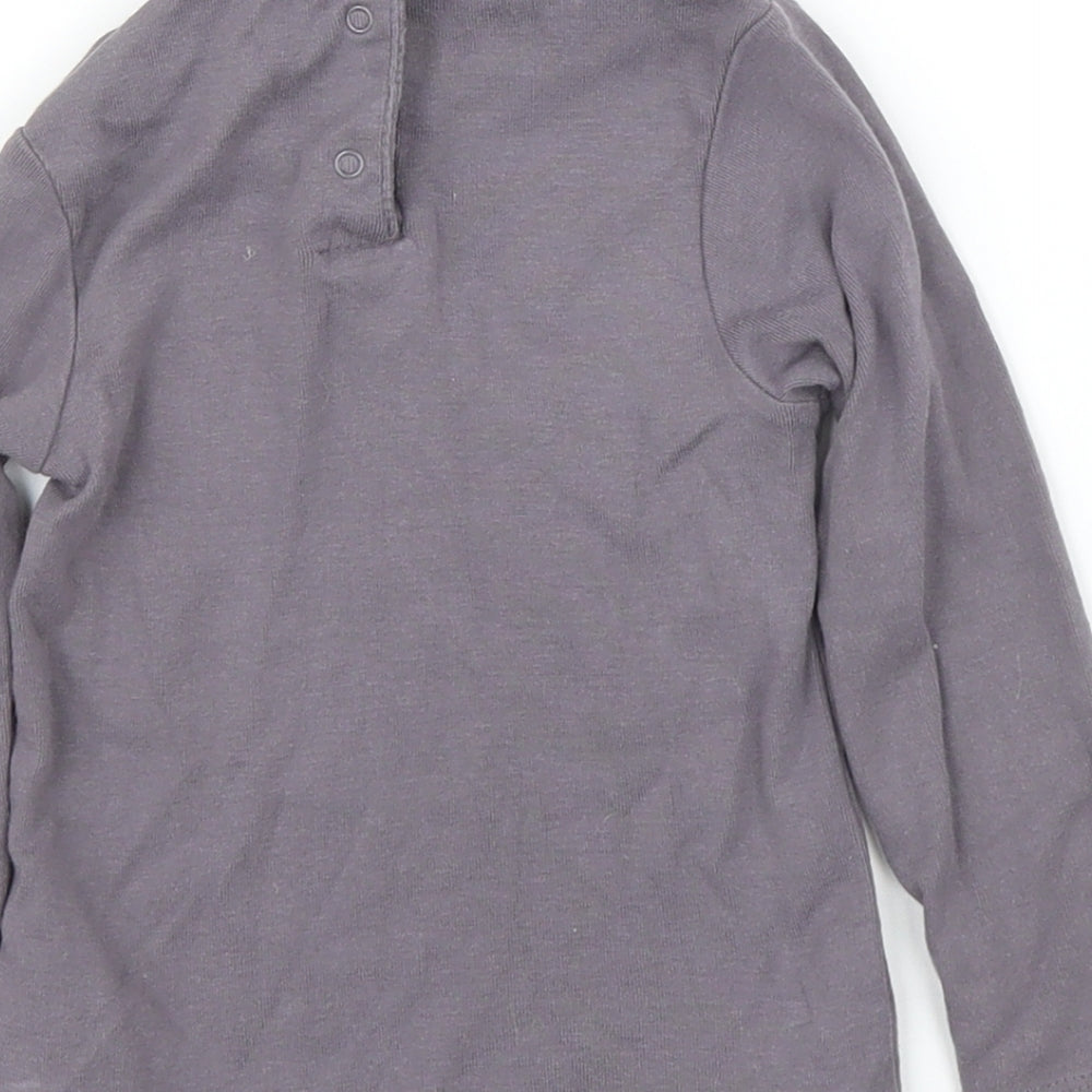 Vertbaudet Girls Grey Basic T-Shirt Size 2 Years