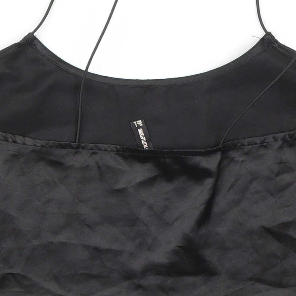 PRETTYLITTLETHING Womens Black Camisole Blouse Size 6