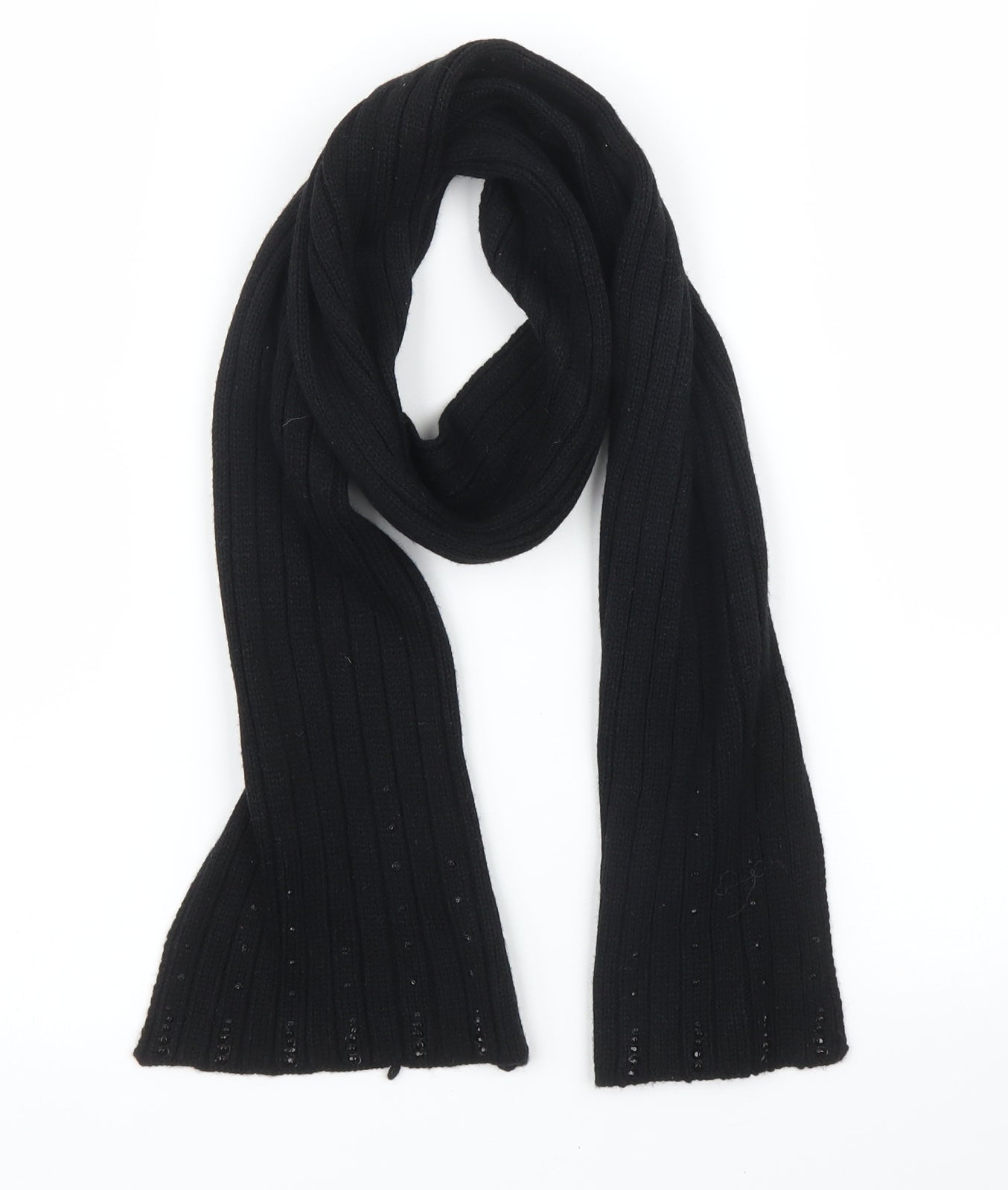 Preworn Unisex Black Scarf