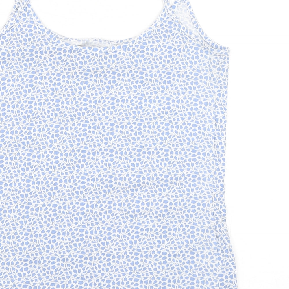 Marks & Spencer Womens Blue Floral Basic Tank Size 10