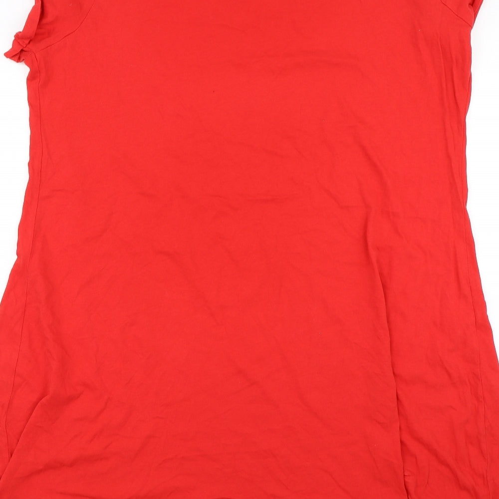 Bpc Womens Red T-Shirt Dress Size L