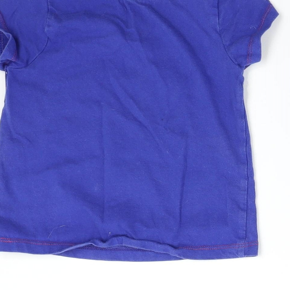 Nutmeg Boys Blue Floral Basic T-Shirt Size 2-3 Years - Heart