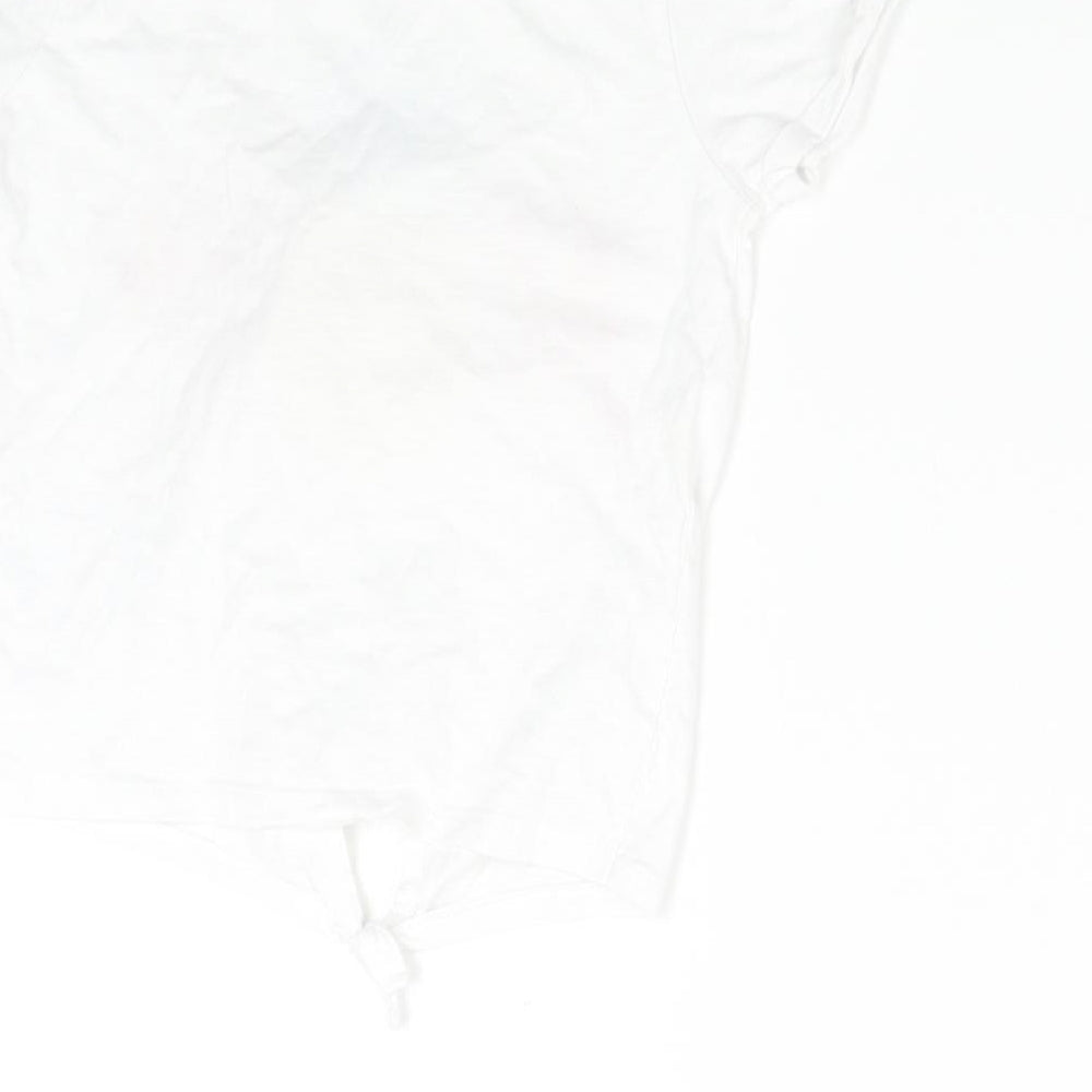 Matalan Girls White Basic T-Shirt Size 6 Years