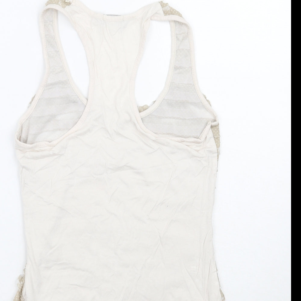 River Island Womens Beige Polka Dot Basic Tank Size 10