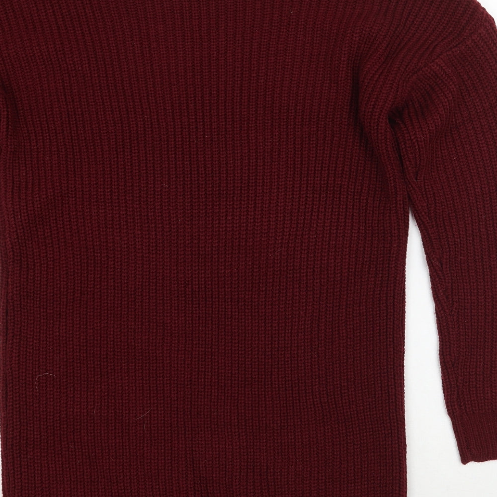 Missguided Womens Red Pullover Jumper Size M