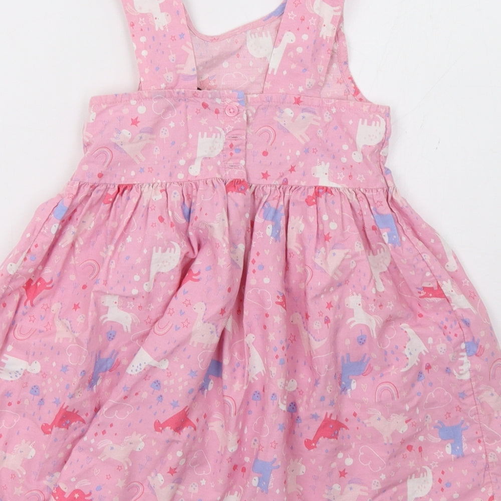 George Girls Pink Polka Dot A-Line Size 3-4 Years