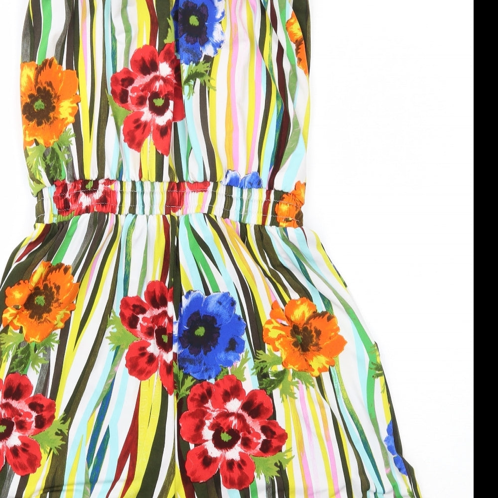 BODYFLIRT Womens Multicoloured Striped Romper One-Piece Size S