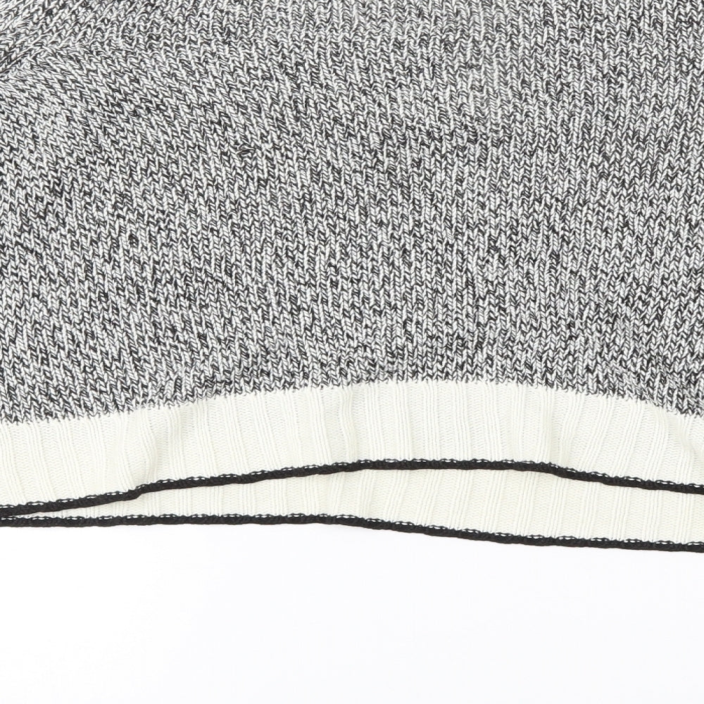 H&M Womens Grey Cropped Blouse Size S
