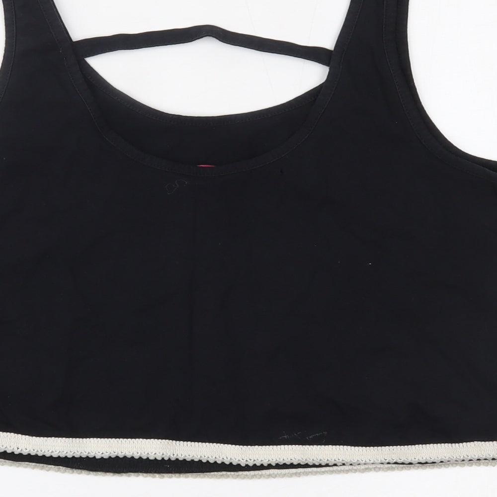 M&Co Girls Black Cropped Tank Size 13-14 Years
