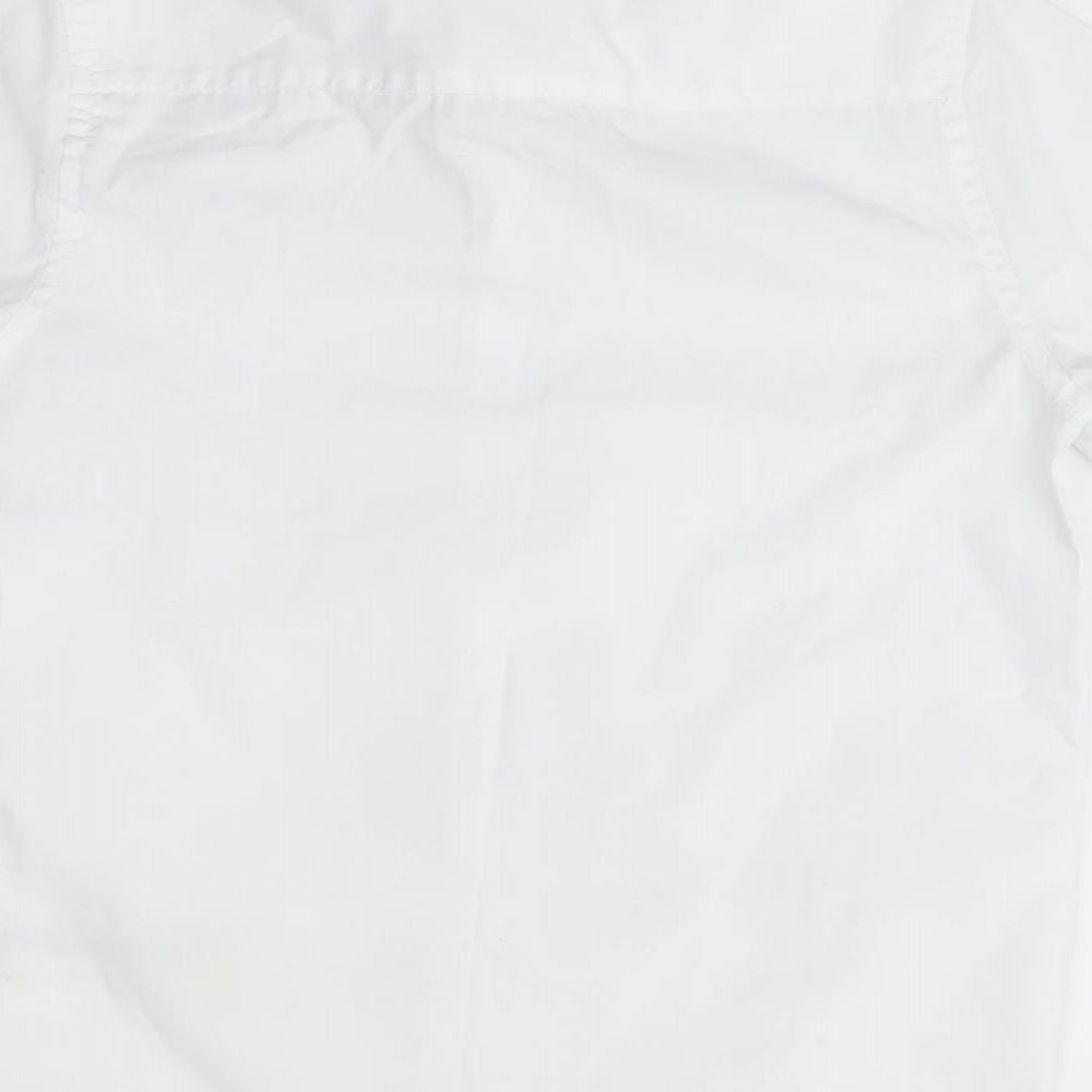 Marks & Spencer Boys White Basic Button-Up Size 8-9 Years