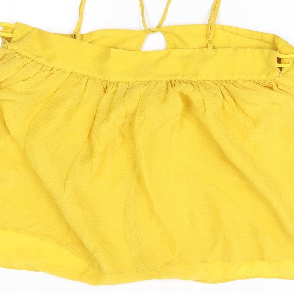 H&M Womens Yellow Basic Blouse Size 6
