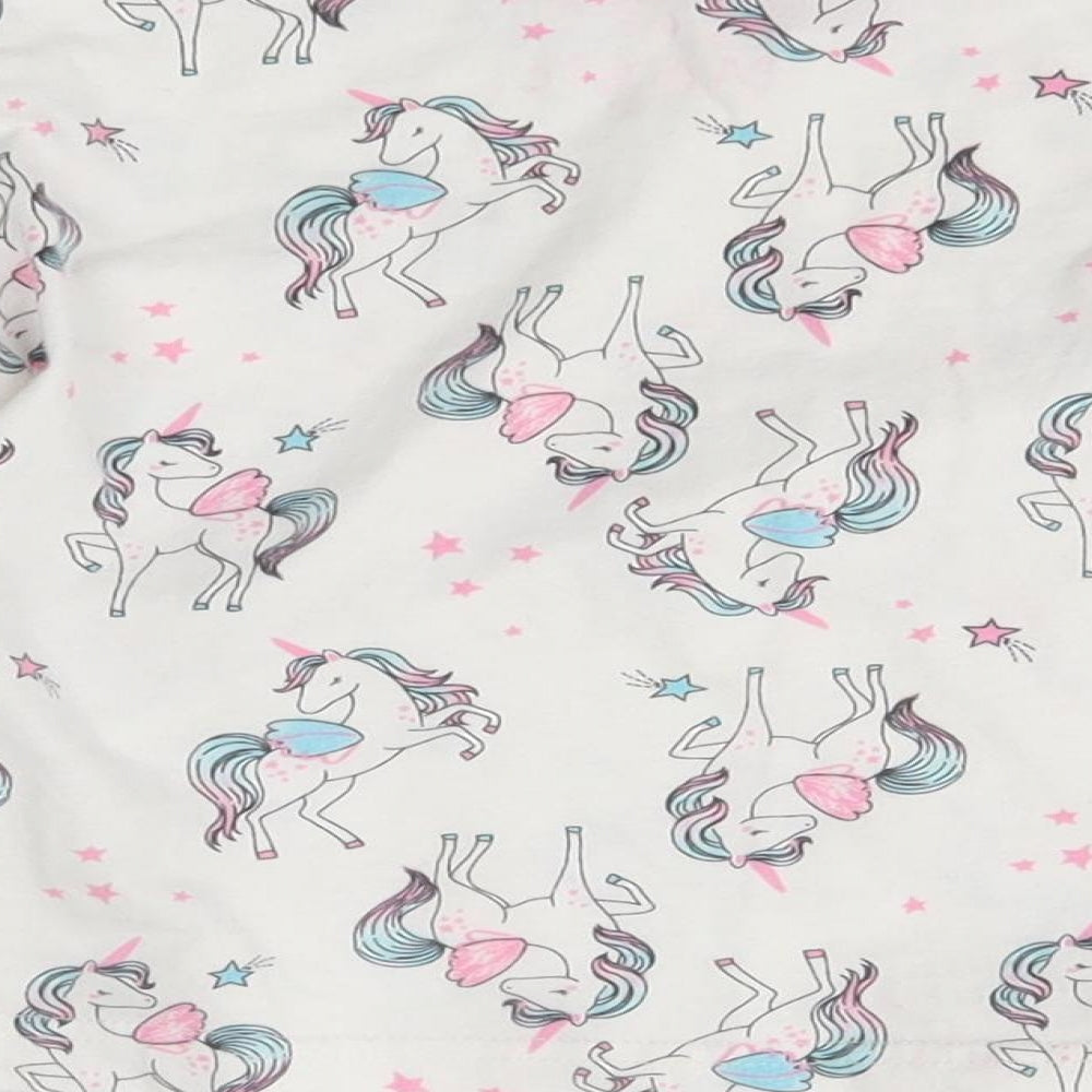 Matalan Girls White Pyjama Top Size 3-4 Years - unicorn