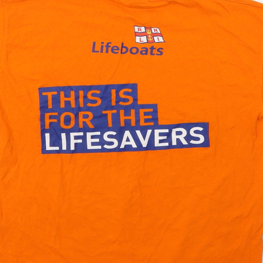 Fruit of the Loom Womens Orange Basic T-Shirt Size M - Lifeboats