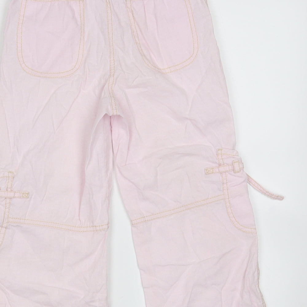 NEXT Girls Pink Cargo Trousers Size 9 Months