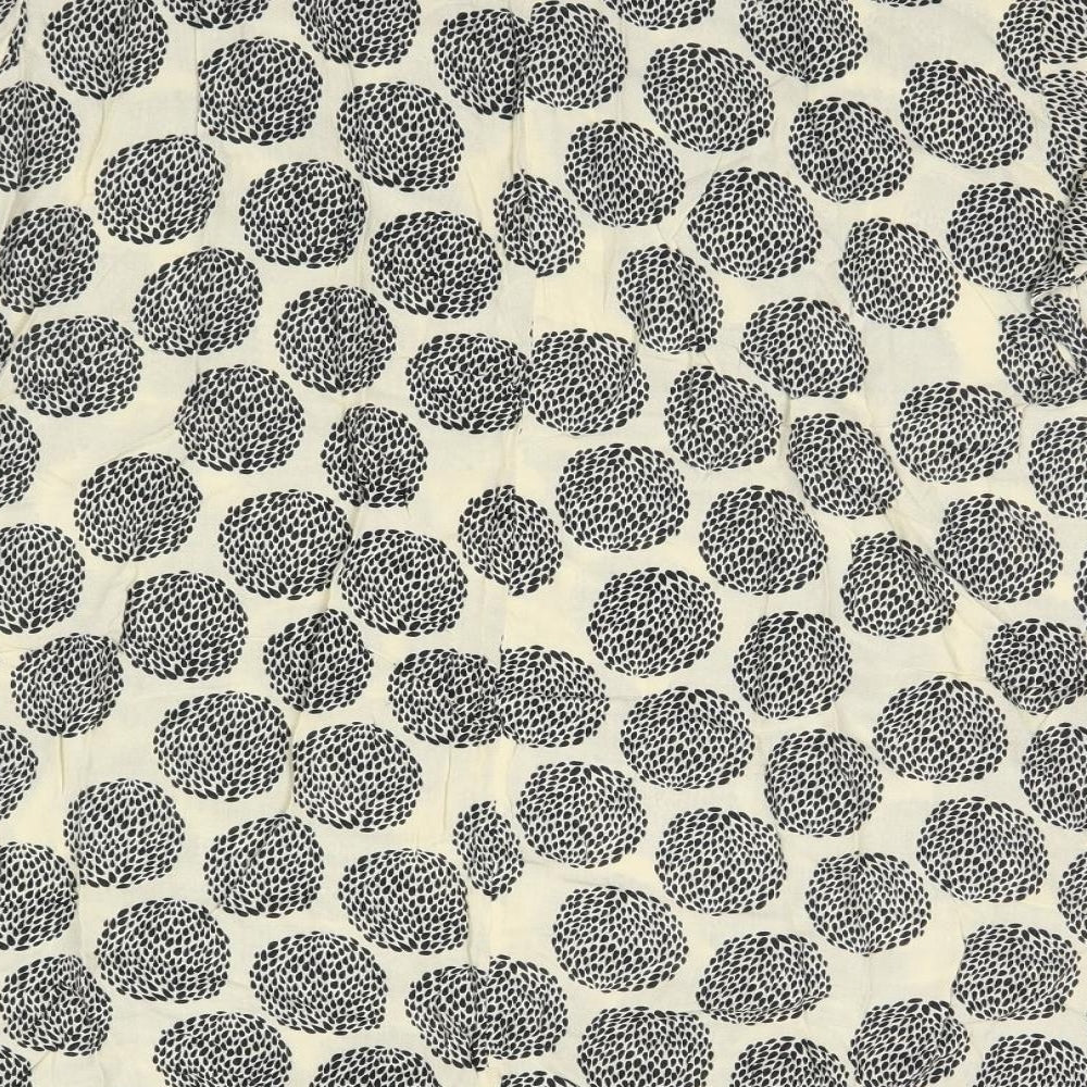 Capri Womens Beige Polka Dot Basic Blouse Size S