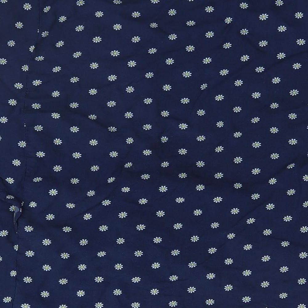 Matalan Womens Blue Floral Kimono Pyjama Top Size 12
