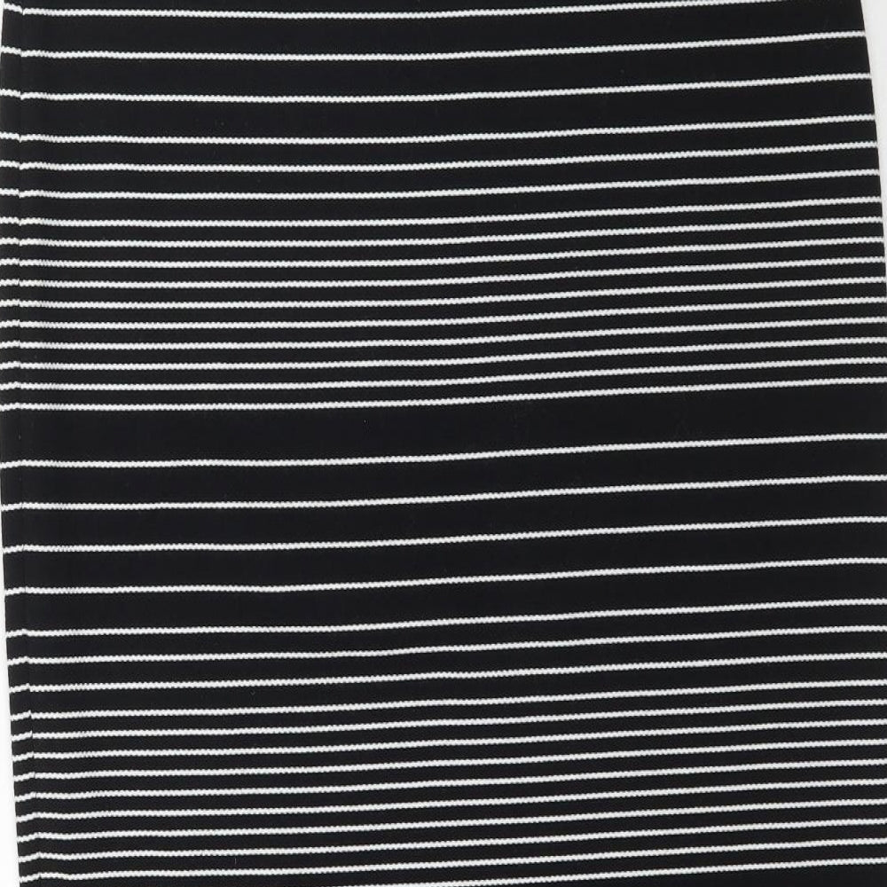 Max Studio Womens Black Striped Straight & Pencil Skirt Size S