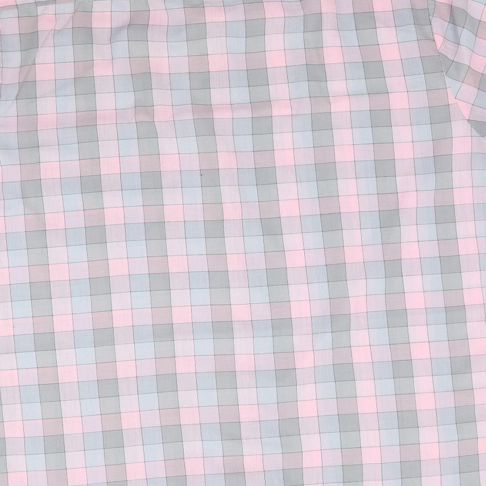 Santana Mens Pink Plaid Button-Up Size M