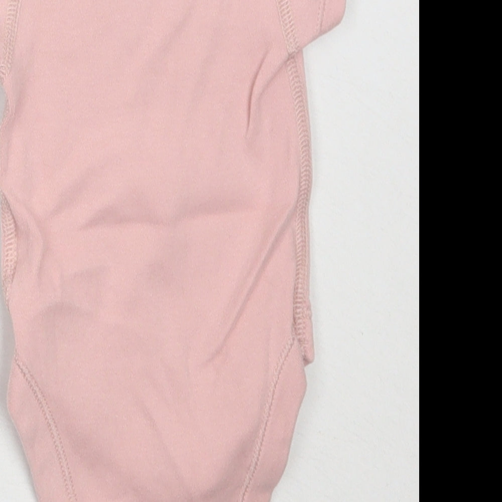 Marks & Spencer Girls Pink Babygrow One-Piece Size Newborn