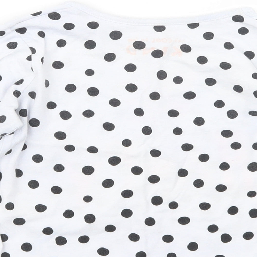 Matalan Girls Black Polka Dot Basic T-Shirt Size 12-18 Months